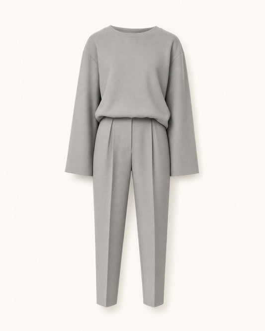 2020 Autumn Winter Gray Women's Fashion Suit Set