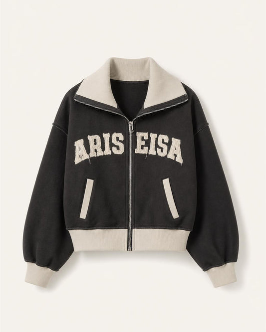 American Retro Loose Fitting Sweater Jacket for Women