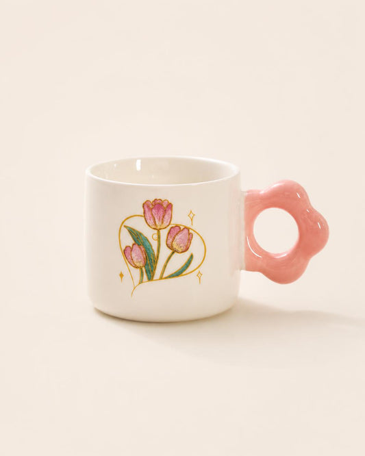 Birthday Tulip Glass Ceramic Cup Gift