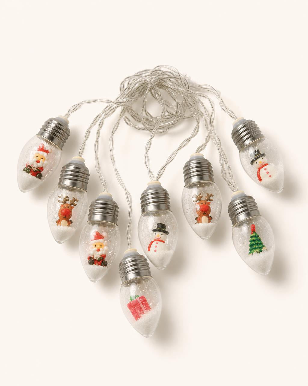 Serie de luces navideñas con figuras