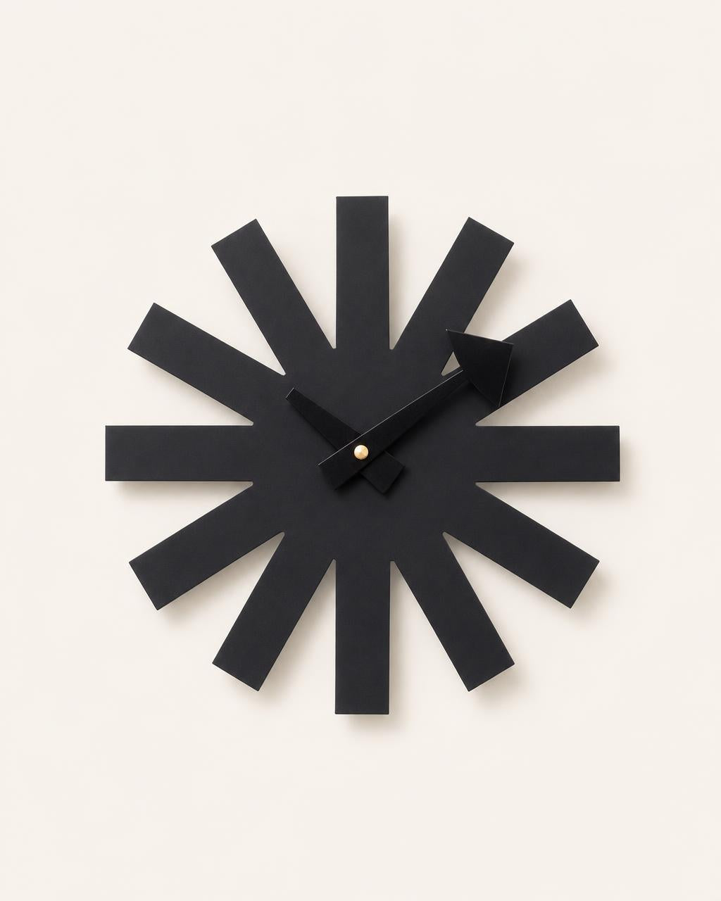 Reloj de pared negro estilo nórdico