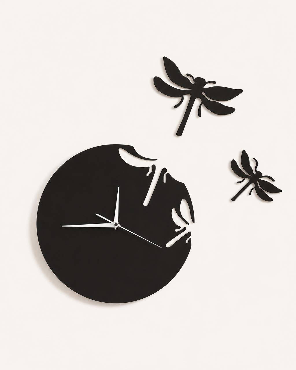 Reloj de pared de libélulas acrílico