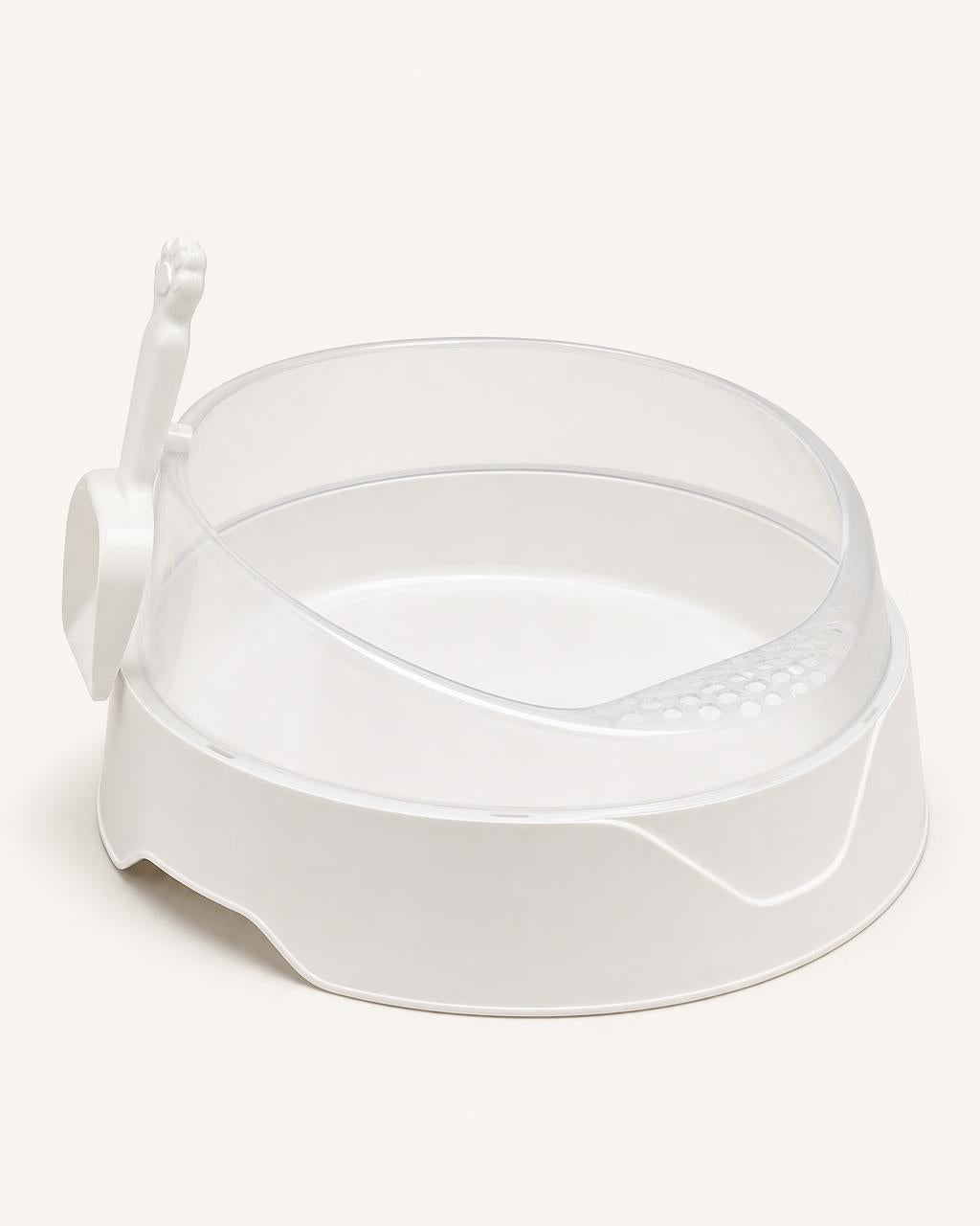 Arenero semicerrado para gato con pala