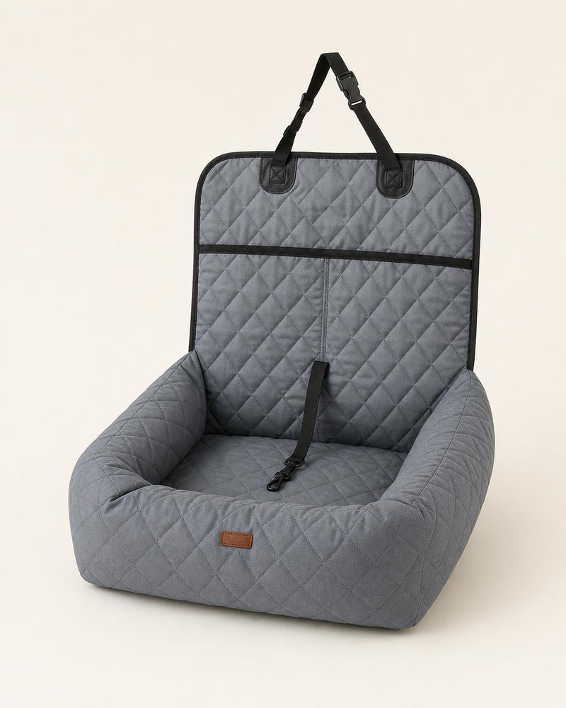 Cama de coche para mascotas con cojín grueso