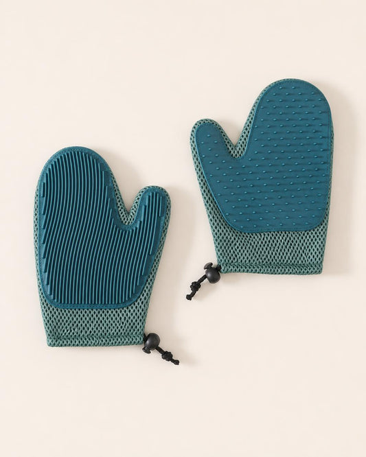 Silicone Massage Gloves and Pet Hair Removal Brushes